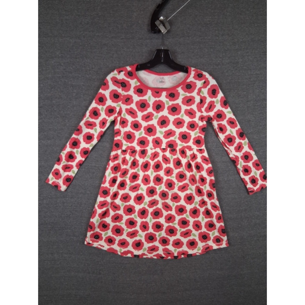 Touched by Nature Youth Dress 10Y Red Floral Organic‎ Cotton Casual Play